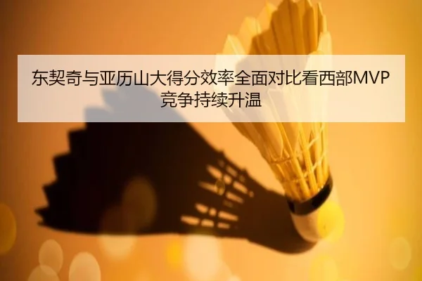 东契奇与亚历山大得分效率全面对比看西部MVP竞争持续升温